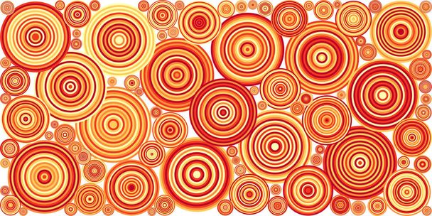 abstracte generatieve kunst kleur gedistribueerde cirkels stippen achtergrond illustratie - Vector, afbeelding