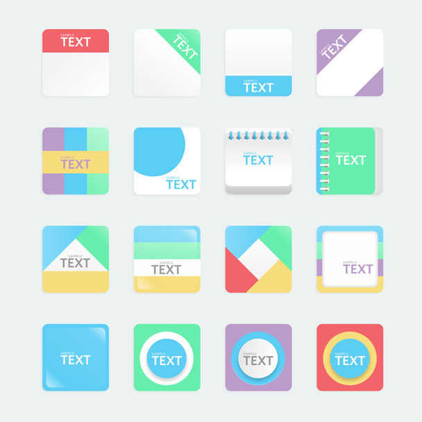 Apps-Symbole setzen sanften Farbstil. Vektorillustration - Vektor, Bild