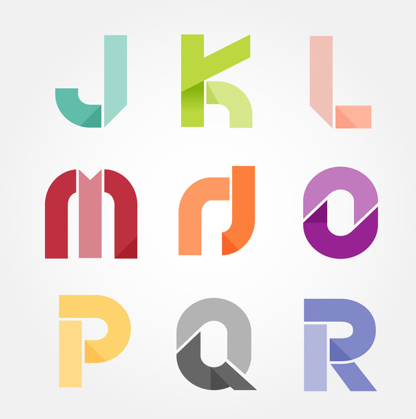 アルファベット現代ペーパー カット抽象的なスタイルのデザイン。ベクトル アイス - ベクター画像