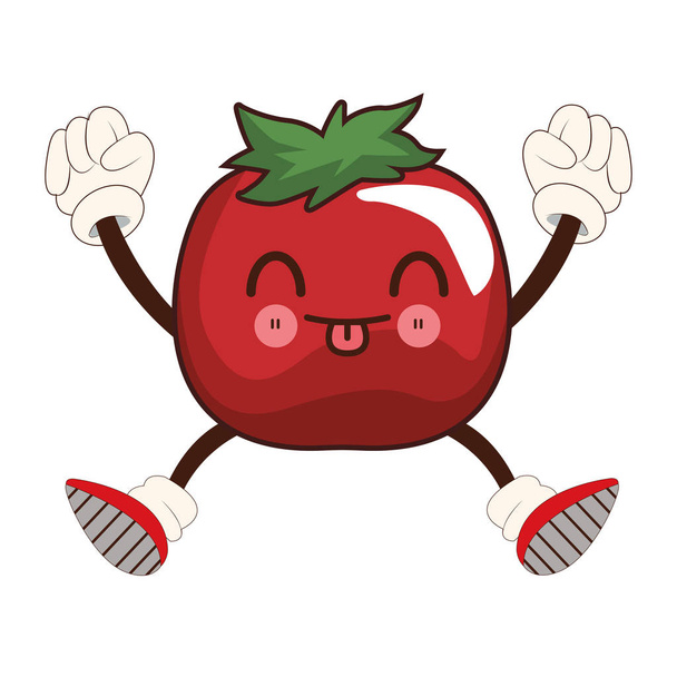 Tomaatti kawaii sarjakuva
 - Vektori, kuva