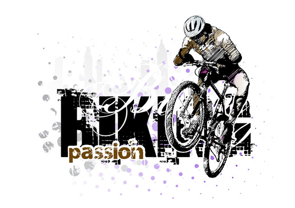 Moutain bike background - Vector, Image