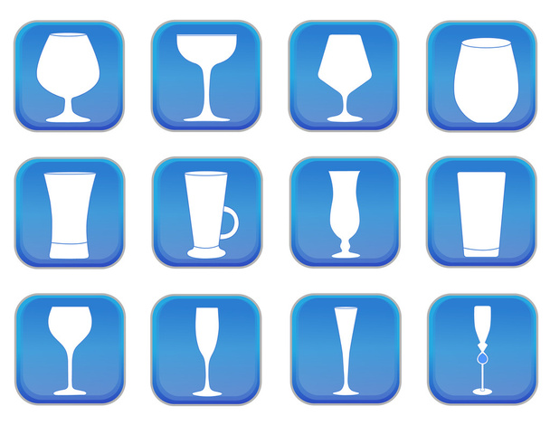 Glasses for drinks - Vector, Image