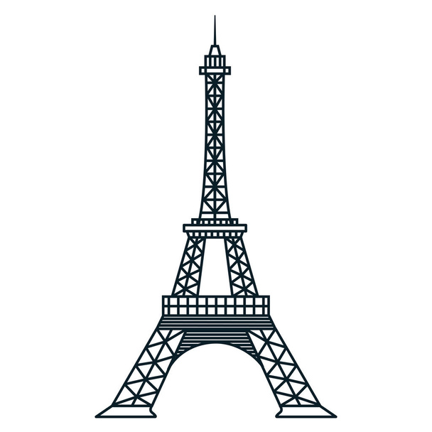 Francja Wieża Eiffla sławny - Wektor, obraz