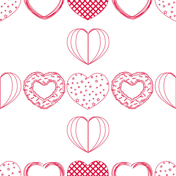 Abstract romantic background with hearts. Vector backdrop for Valentine's day. - Foto, immagini