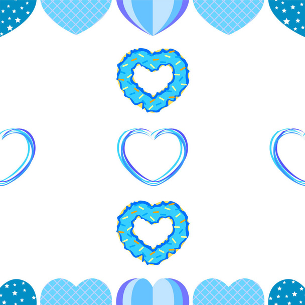 Abstract romantic background with hearts. Vector backdrop for Valentine's day. - Фото, зображення