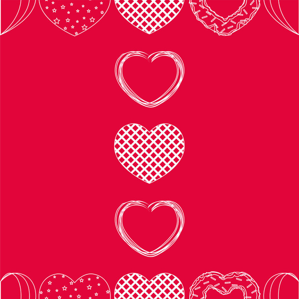 Abstract romantic background with hearts. Vector backdrop for Valentine's day. - Foto, imagen