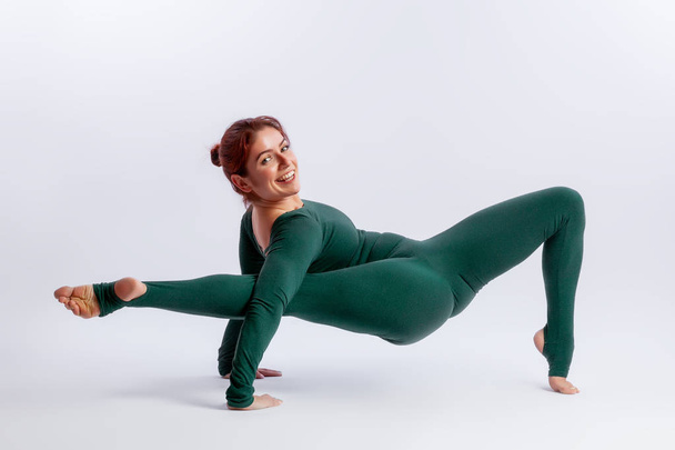 Sport Concept - Beautiful Slim Woman In Different Yoga Poses