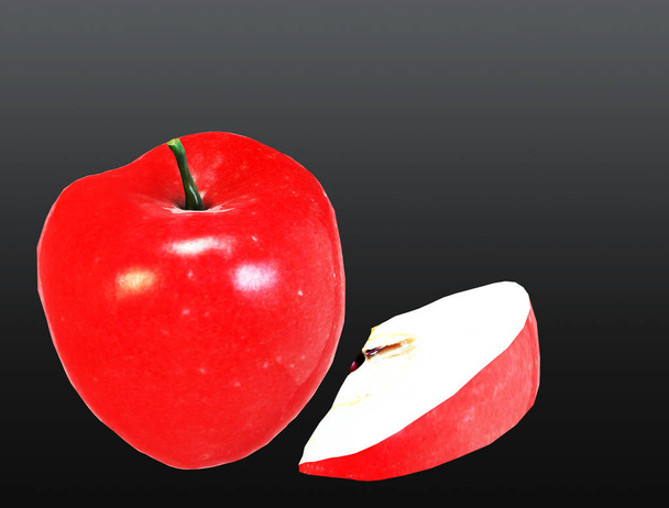 Elma Kırmızı Meyve taze ve sağlıklı beslenme - Fotoğraf, Görsel
