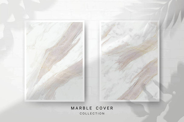 Marble Texture, Cover Premium Set of Vector Patterns Collection, Abstract Background Template, Suitable for Wedding and Greeting Invitation Card (Vector EPS10, Fully Editable) - Vector, Image