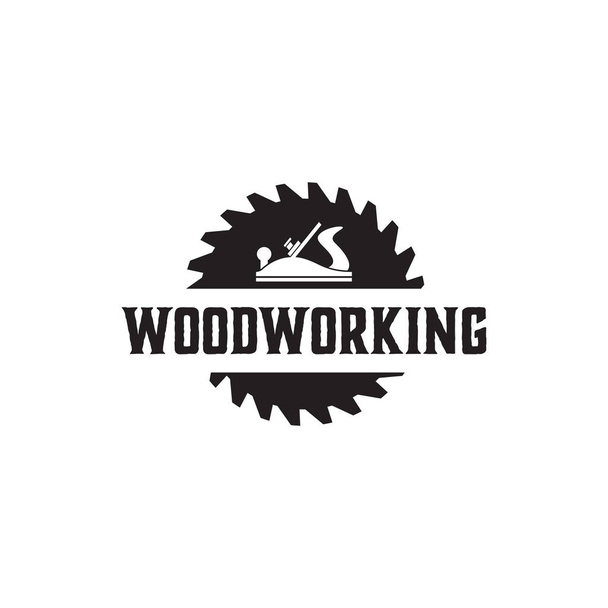 Modèle de conception de logo d'équipement de travail du bois élément vectoriel isolé
 - Vecteur, image