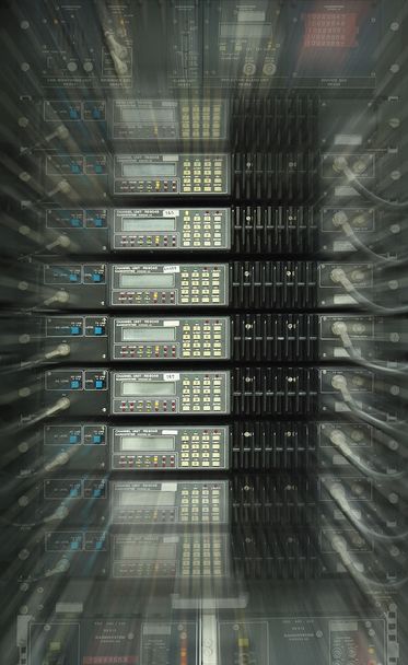 The communication and internet network server room - Photo, Image
