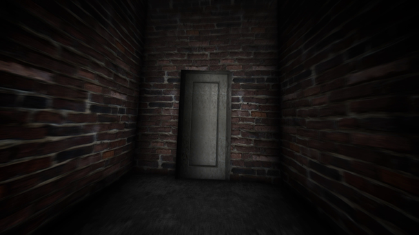 Salaperäinen ovi pimeässä käytävässä. Kielletty ovi
. - Materiaali, video