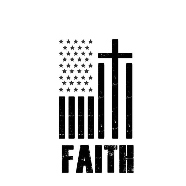 Християнська віра, Мотиваційна цитата життя, Типографіка для друку або використовувати як плакат, листівка, флаєр або футболку - Вектор, зображення