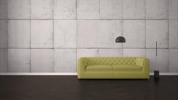 soggiorno moderno con divano multicolore e maschera alfa come rendering 3d
 - Filmati, video