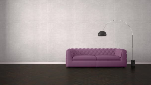 soggiorno moderno con divano multicolore e maschera alfa come rendering 3d
 - Filmati, video