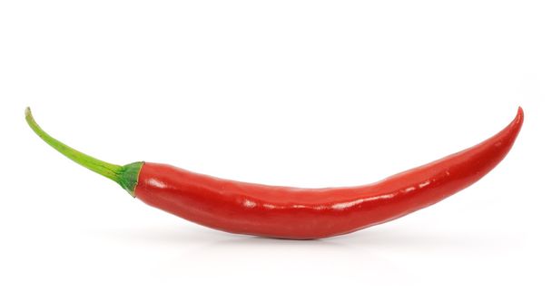 czerwony gorący pieprz chili izolowany na białym tle - Zdjęcie, obraz