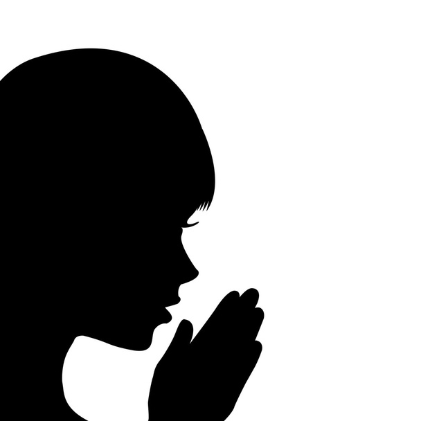 Chica joven rezando
 - Foto, Imagen