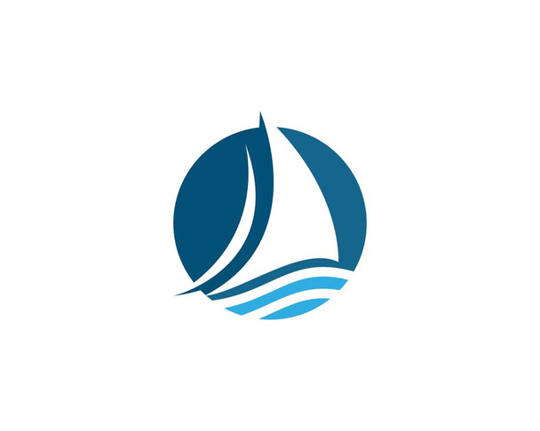 tengerjáró hajó logó sablon - Vektor, kép