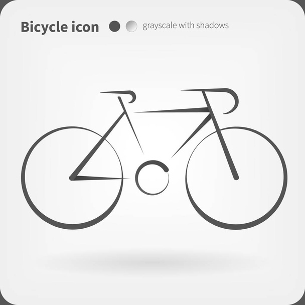 Icona della bicicletta. Illustrazione della bici vettoriale in stile sfumato in scala di grigi
 - Vettoriali, immagini