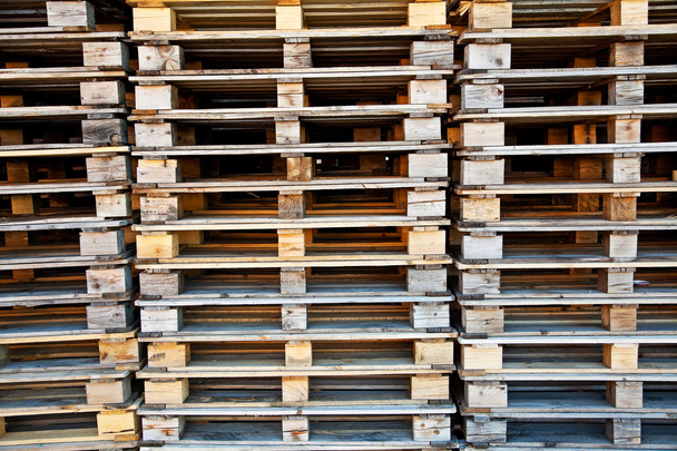 Piles of wooden pallets. - Photo, Image