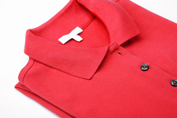 rood polo shirt - Foto, afbeelding