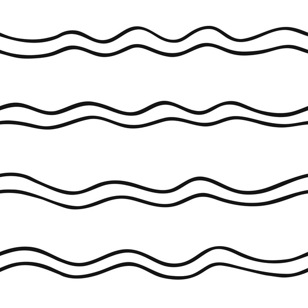 Kézzel rajzolt varratmentes mintázat fekete-fehér vektoros Doodle l - Vektor, kép