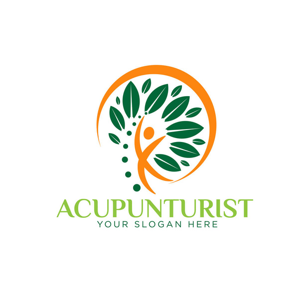 acupuncture logo design - Vecteur, image