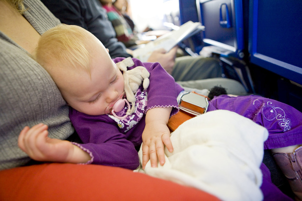 Bambino in aereo
 - Foto, immagini