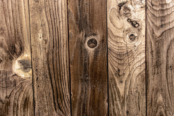 Grunge Wall Planks Background and Texture. Vintage Empty Wooden Brown Surface. - Photo, Image