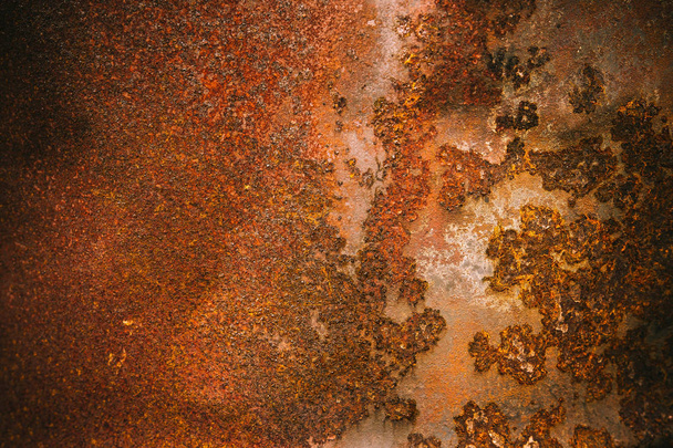 Vanha ruosteinen punainen metalli korroosio hapettunut rakenne pinta. Ruostunut rauta Grunge Abstrakti tausta
. - Valokuva, kuva