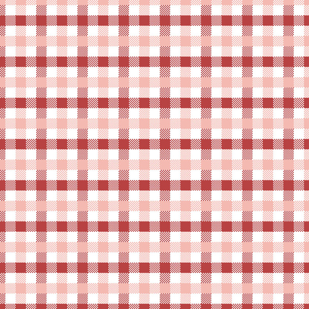 Vörös Gingham mintát. Textúra a négyzetek-Plaid, abroszok, ruházat, ingek, ruhák, papír, ágynemű, takaró, paplanok és egyéb textiltermékek. Vektoros illusztráció EPS 10 - Vektor, kép