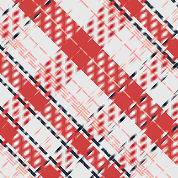 Tartan Pattern in Red and White. Текстура для пледа, скатертей, одежды, рубашек, платьев, бумаги, постельных принадлежностей, одеял, одеял и других текстильных изделий. Векторная иллюстрация EPS 10
 - Вектор,изображение