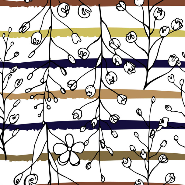 Tropical, modern stripes motif - Vector, imagen