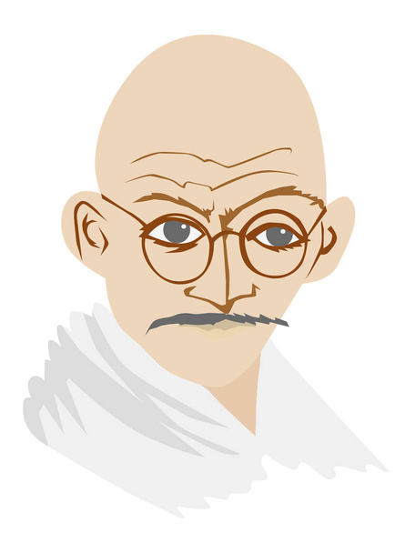 Slavná historická postava Mahatma Gándhího - Vektor, obrázek