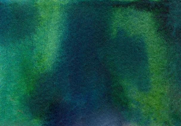 watercolor abstract texture on paper, color dark green and dark blue - Valokuva, kuva