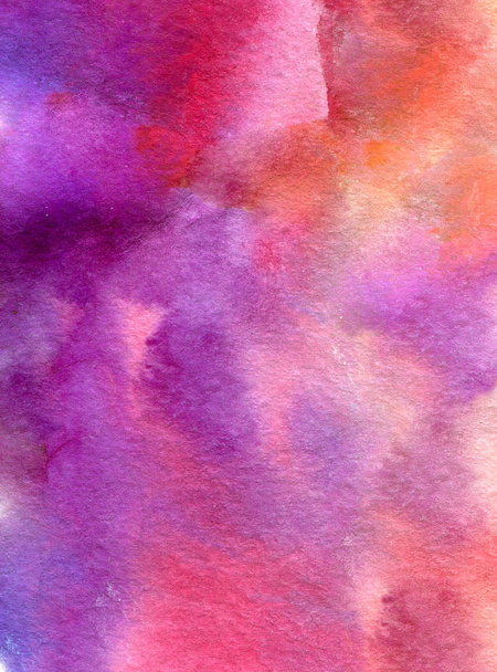 watercolor abstract texture on paper, color pink and violet - 写真・画像