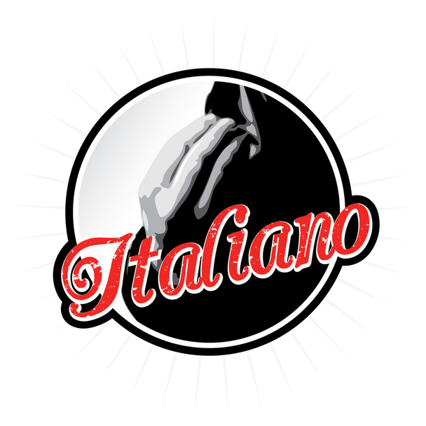 Parlez italien Badge
 - Vecteur, image