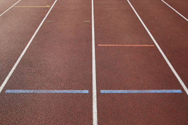 Finish lines - on the running track - Photo, Image