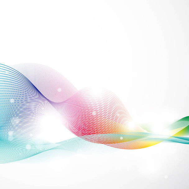 Abstract colorful waves and lines on white background - Photo, Image
