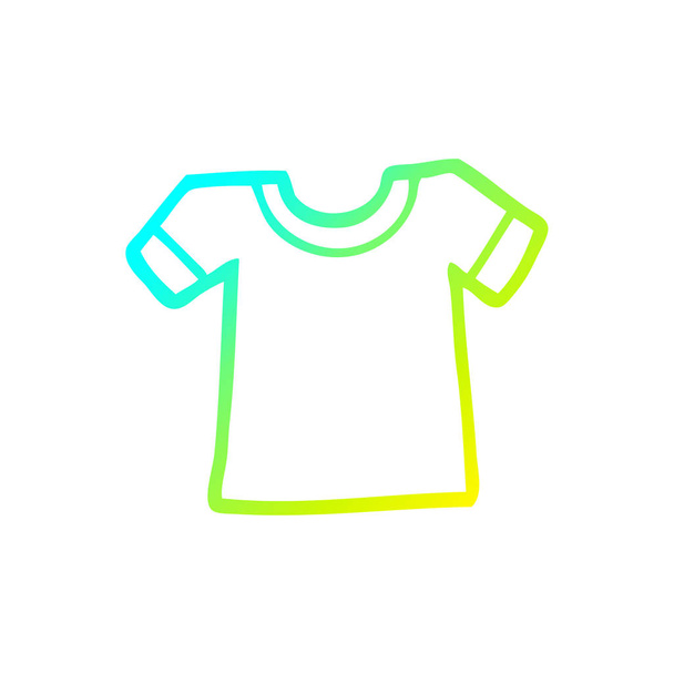 linha gradiente frio desenho camiseta dos desenhos animados
 - Vetor, Imagem