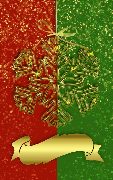 Snowflakes Christmas card - Фото, изображение