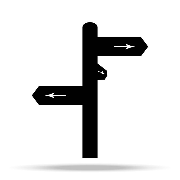 Wegweiser-Vektor-Symbol, flaches Design bestes Vektor-Symbol - Vektor, Bild