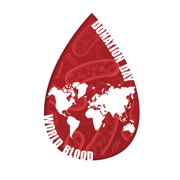 Παγκόσμια ημέρα αιμοδοσίας - Διάνυσμα, εικόνα