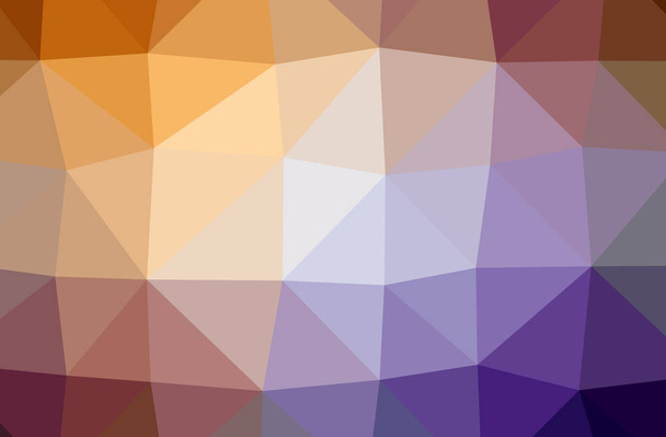 Иллюстрация абстрактного оранжевого, фиолетового горизонтального низкого фона. Красивый рисунок многоугольника
.  - Фото, изображение