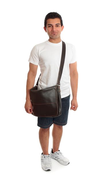 Casual student standing with bag - Photo, image