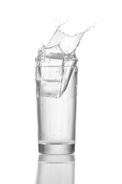 Water in glass isolated on white background - Photo, Image