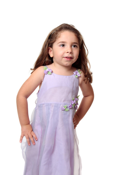 Güzel elbiseli güzel küçük kız - Fotoğraf, Görsel