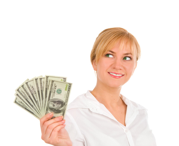 Beautiful woman with money 5 - Photo, Image