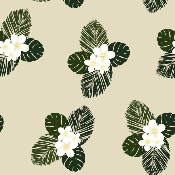 Modèle tropical vectoriel sans couture. Plumeria, frangipani. Exotique vecteur plage papier peint motif sans couture
. - Vecteur, image