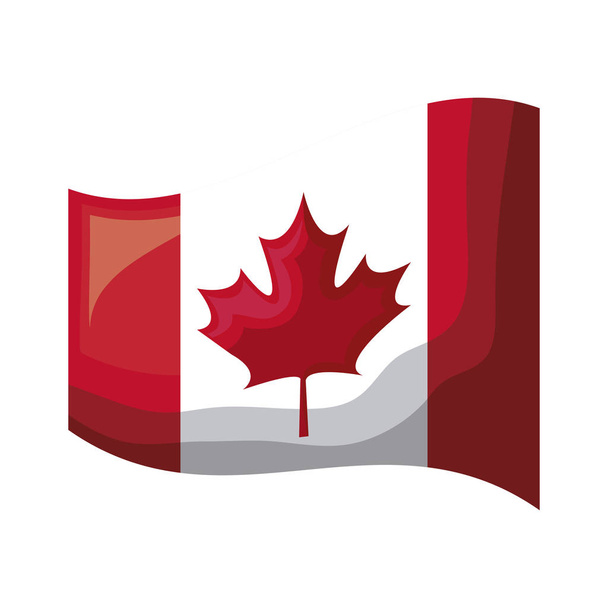 flag of canada patriotic icon - Vector, Image